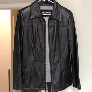 Wilson black leather jacket